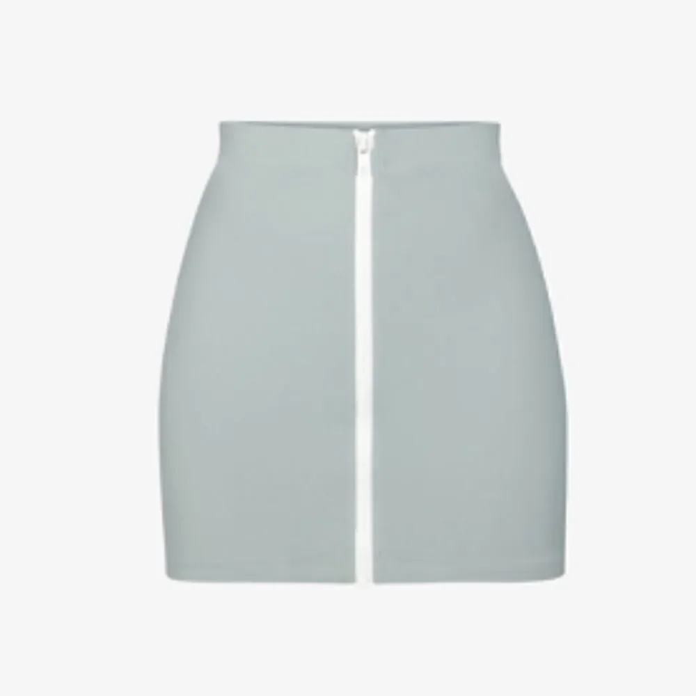 NWT SKIMS Pacific Sporty Mid Rise Stretch Recycled Nylon Mini Swim Skirt